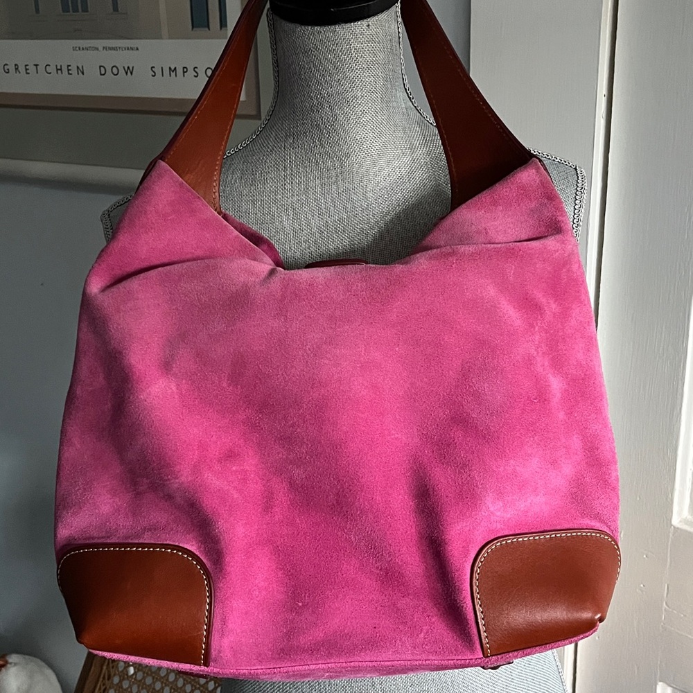 DOONEY & BOURKE PINK SUEDE PURSE - Picture 4 of 16